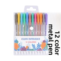 Stylo Gel Transfrontalier 48 Couleurs Fluorescentes Permanentes Pastel à l'Eau, Ensemble en Plastique, Pointe Balle 0.8mm, Blanc Brume, Stylo Marqueur Graffiti