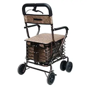 Utilizado por los ancianos, ligero, discapacitado, médico, fuerte, soporte de carga, andador plegable de aluminio