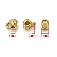 Perles entretoises à grand trou en acier inoxydable de styles variés, connecteurs de fermoir pour bracelets, colliers et pendentifs breloques