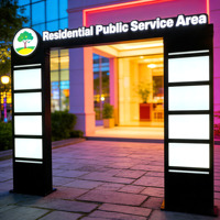 Panneau publicitaire LED personnalisé en usine, haut de gamme, pour portails extérieurs, portes, présentoirs, publicité commerciale, arche d'entrée pour événements