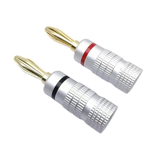 Hi-End HIFI Copper Gold Plated Banana <b>Plug</b> Speak Cable Connector Screw Jack <b>Adapter</b> Banana <b>Plug</b> 4mm - Product Image 3