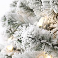 Premium Artificielle LED Blanc Chaud Lumières Neige Floqué PVC Personnalisé 6ft Maison Décoré Arbre De Noël