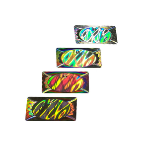 Étiquette auto-adhésive personnalisée 3D laser anti-contrefaçon couleur arc-en-ciel inviolable sceau de sécurité étiquette autocollante holographique vide - Product Image 4