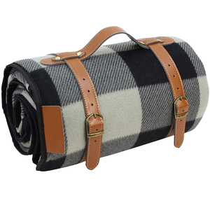 Ventes en gros de couvertures de pique-nique personnalisées en microfibre acrylique imperméable, légères et portables, de 2 m, pliables, pour toutes les saisons - Product Image 2