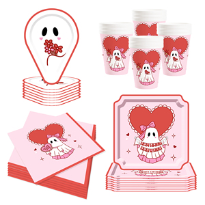 DAMAI Nuevo Juego de Vajilla Especial para Fiesta de Halloween, Incluye Platos de Papel de 9 y 10.5 Pulgadas, Vasos y Servilletas para Fiesta de Halloween - Product Image 5