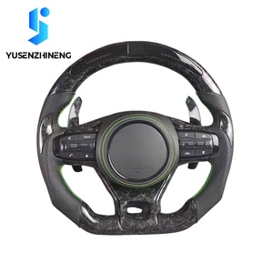 Volant de voiture chauffant en fibre de carbone forgée avec LED pour <span class=keywords><strong>Kia</strong></span> K5 <span class=keywords><strong>GT</strong></span> <span class=keywords><strong>Line</strong></span> Optima4 Forte 2022 2025 2026 Cerato Seltos <span class=keywords><strong>Sportage</strong></span> - Product Image 2