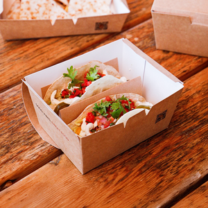 Sinh Thái Thân Thiện Với Cấp Thực Phẩm Phân Hủy Sinh Học Taco Chủ Bao Bì Tùy Chỉnh In Tacos Hộp Thực Phẩm <span class=keywords><strong>Container</strong></span> Cho Bán Tacos - Product Image 1