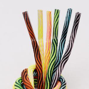 Cordones de zapatos redondos ondulados de 4 mm de dos tonos, personalizados, de repuesto, modernos, para zapatillas <span class=keywords><strong>Yeezy</strong></span>, botas Martin, estilo urbano, con bolsas OPP - Product Image 2