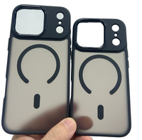 Coques de téléphone de luxe antichoc magnétiques en PC rigide et TPU mat avec protection d'appareil photo et chargement sans fil pour 17 16 15 14 13 Pro Max