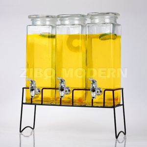 2.3L 80 oz طويل القامة جرة زجاجية شرب موزع حنفية و غطاء زجاجي - Product Image 6