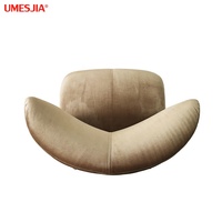 Fauteuil de styliste, nouveau modèle moderne avec rembourrage en velours, pour salon et loisirs, Febo,