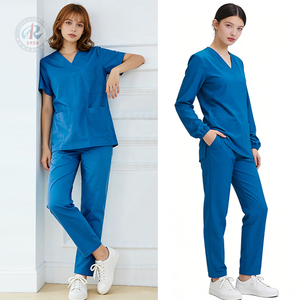 अस्पताल के डॉक्टरों के लिए थोक थोक बुने वाली चिकित्सा स्क्रैब 100% कपास की नई शैली कस्टम लुभावनी खिंचाव - Product Image 1