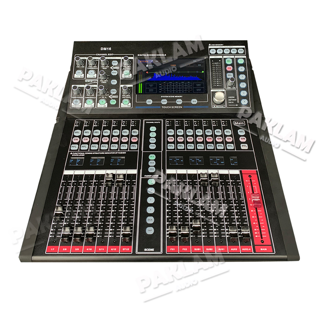 16 Channel Sound Mixer Mixing Console 48V Professional USB PC Play Record Podcast Live Broadcast Digital Audio 16 Channel