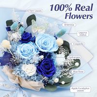 Buket Mawar Awet - Bunga Asli 38x38cm untuk Hari Ibu & Hari Valentine