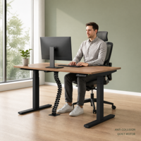 Bureau d'ordinateur réglable ergonomique pour configuration à double écran