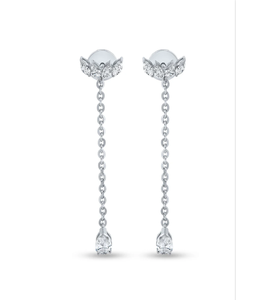 Trendy Diamond <b>Long</b> Style Drop <b>Earrings</b> With Lightweight Feel Perfect For Women's Wedding And Parties Indian Supplier - Product Image 2