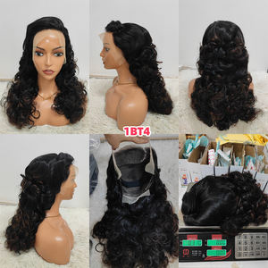 Promoción $100 Letsfly Pelucas Frontales de Encaje 13x4 de 300 gramos, Largas, Voluminosas y Sueltas, 22 Pulgadas, Color 1BT4, Cabello Humano Natural al por Mayor - Product Image 6