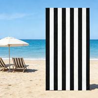 Custom Modern Quick Dry Sand Free Luxury Cotton Jacquard Beach Towel for Bath Travel Home