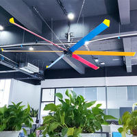 Ventilateur de plafond industriel géant HVLS à faible bruit de 4 m (13 pieds) à grand débit d'air pour garage, prix en Chine