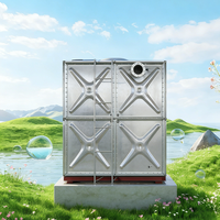 Réservoir d'eau modulaire galvanisé enterré souterrain avec revêtement anti-corrosion pour maximiser l'espace d'utilisation du terrain