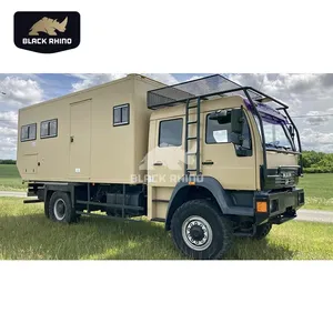 Eficiente consumo RV Box 4x4 Camper expedición camión 6x6 con acampada ensuite