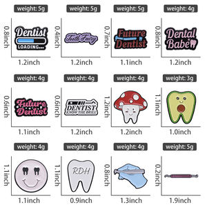 Tandheelkundige Gezondheidsserie Emaille Spelden Cartoon Schattige Tand Broches Revers Badge Kleding Rugzak Pin Cadeau Sieraden Voor Tandarts Vrienden - Product Image 6