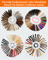 Extensions de cheveux synthétiques à clipser micro-bouclés ondulés, avec fil invisible, couleur blonde, personnalisables en gros, marque privée OEM