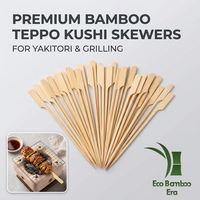 Brochettes de barbecue en bambou robustes et épaisses pour grandes portions de viande, longueur personnalisée, pour restaurants et traiteurs