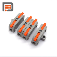 Connecteur de câblage à levier transparent orange PCT-2-4, 4 broches, raccord rapide, cuivre étamé, 32A 250V, borne électrique réutilisable