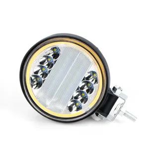 Led auxiliary driving lights 72W round fog drive light yellow signal light car accessories