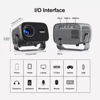 Projecteur de télévision intelligent mini portable 4K ultime éblouissant pour un usage domestique, Android, courte portée et compatibilité avec les téléphones Google