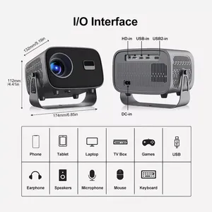 Proiettore Smart TV Mini Portatile 4K Ultra Brillante per Uso Domestico, Compatibile con Android e Telefoni Google a Tiro Corto - Product Image 6
