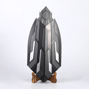 الولايات المتحدة الأمريكية كابتن النمر الأسود ، درع الألومنيوم تأثيري تأثيري نوع ميدالية العرض الخشبية المقلدة يمكن قفلها - Product Image 1