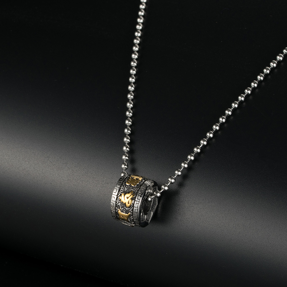 Colgante individual de oro bicolor