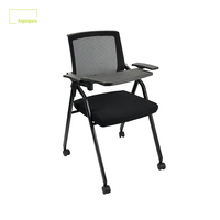 Chaise de conférence moderne en maille légère avec accoudoir pour la maison, le bureau, l'école, l'hôpital et le salon.