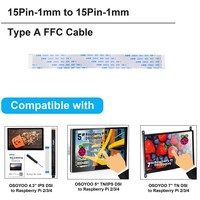 Flaches Bandkabel FFC, 15-polig, 1 mm Rastermaß, für 43-Zoll-IPS-, 5-Zoll-IPS/TN- und 7-Zoll-TN-DSI-Bildschirme, Raspberry Pi 4/3/2