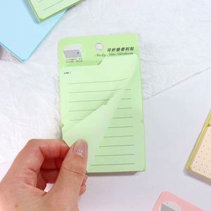 Foldable Sticky Notes Set Pastel Color Assorted Dot/Line/Grid Pages Self-adhesive <b>Memo</b> <b>Pads</b> Office School Stationery Note Taking - Product Image 3