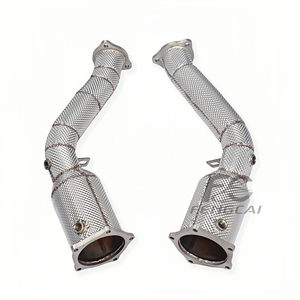 Tubería de Escape OEM SS304 con Protección Térmica para Porsche Cayenne 958 Turbo 4.8T 2011-2017, Tubos de Escape Deportivos de Alto Flujo - Product Image 3