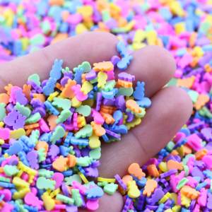 Pâques printemps couleur vive lapin polymère argile arrose tranches lapin de Pâques pour Slime artisanat ongles déco gobelet résine charges - Product Image 2