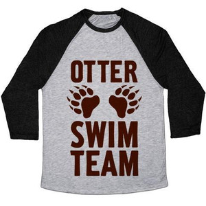 Otter Swim Team Unisex Tri-Blend <b>Baseball</b> <b>Tee</b> - Product Image 4