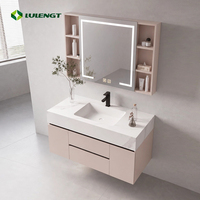 Meuble-lavabo de salle de bain avec lavabo, miroir intelligent, meuble mural de salle de bain, meuble-lavabo sur mesure
