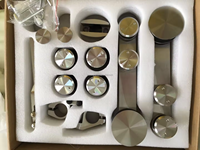 Kit de quincaillerie moderne résistant à la corrosion pour porte de douche coulissante en verre, fixation murale écologique pour salle de bain, garantie 2 ans