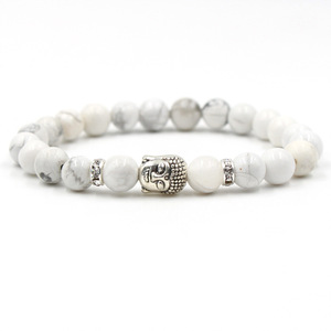 Charm Hip Hop Unisex vulcanico Bead Rock testa di <span class=keywords><strong>leone</strong></span> braccialetti di cristallo <span class=keywords><strong>argento</strong></span>/oro placcato curativo pietra naturale regalo - Product Image 4