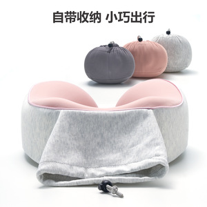 Oreiller en mousse à mémoire de forme en forme de U 28x26x11cm avec sangle réglable pour le soutien du cou, idéal pour les voyages - Product Image 4