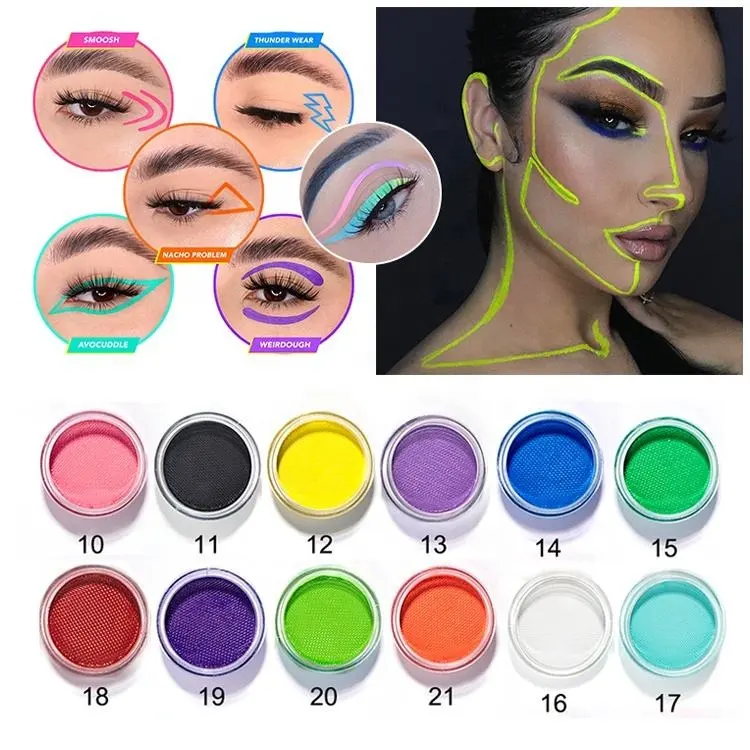 SENKA Hot Sale 5g 10g UV-Pastell Neon farbener Hydra wasser aktivierter Eyeliner Private Label auf Wasserbasis