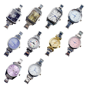 Vendita calda da donna orologio al quarzo stile europeo americano opzione fai da te tutte le partite modulare in acciaio inox bracciale puntatore di vetro - Product Image 1