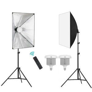 Kit d'éclairage de studio de photographie pour les soirées de tournage Photo Shoots Softbox Backdrop Stand Metal Tripod Video Set - Product Image 4