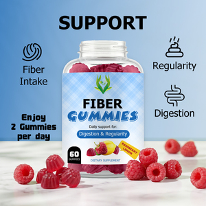 Gomitas de Fibra a Precio de Mayoreo, Contienen Frambuesa y Limón, Apoyo Diario para la Digestión y la Regularidad, Suplemento Dietético para Adultos, 60 Unidades - Product Image 3