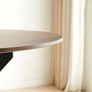 Table classique du milieu du siècle avec design traditionnel en bois noir, plateau en MDF, 4-6 places, pour hôtel ou salle à manger à domicile - Product Image 5