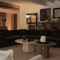 Design d'intérieur de villa de luxe moderne, personnalisation complète de la maison, canapé-lit sur mesure, table à manger, chaise et table basse